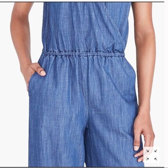 New J crew Denim Jumper/Romper Jump suit small S blue - Picture 4 of 7